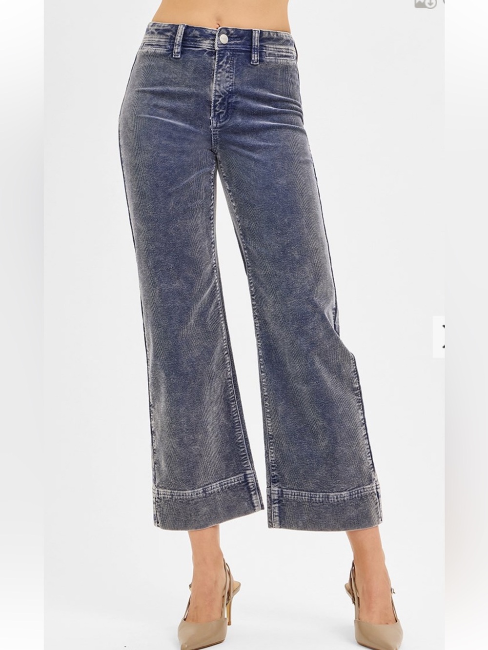 494 RISEN HIGH RISE CROP STRAIGHT CORDUROY PANTS
